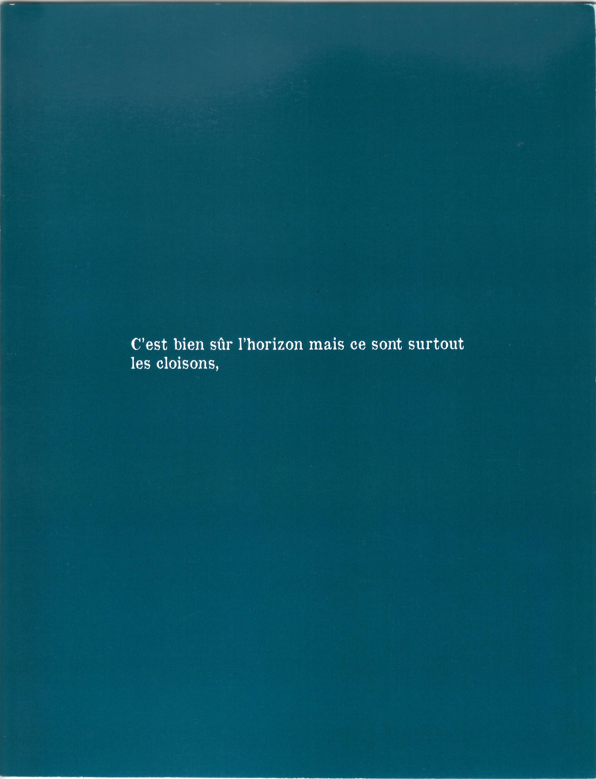 C'est bien sûr l'horizon mais ce sont surtout les cloisons,